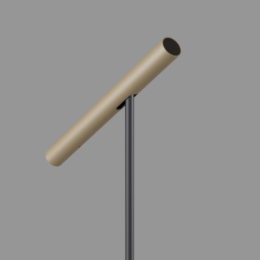 Artdelight Kansas - lampadaire - 20 x 25 x 140 cm - 6W LED dimmable inclus - noir et champagne