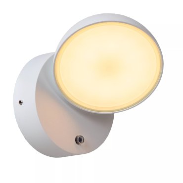 Lucide Finn - applique murale extérieure avec détecteur - 13,5 x 11 x 13,2 cm - 12W LED inclus - IP54 - blanc
