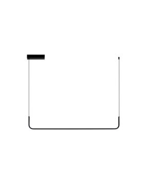 Nova Luce Strita - lampe suspendue -  101 x 150 x 7 cm - 20W LED inclus - noir sablé