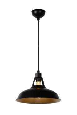 Lucide Brassy-bis - lampe suspendue - Ø 31 x 149 cm - noir