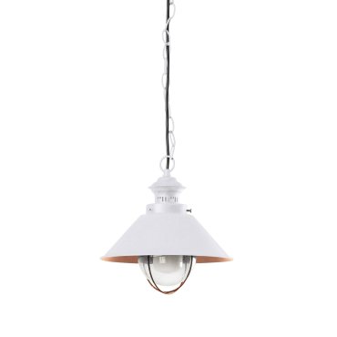 Faro Nautica - lampe suspendue - Ø 26 x 101,5 cm - IP44 - blanc et cuivre