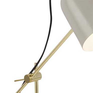 Searchlight Odyssey - lampe à poser - 39 x 49 cm - gris et or