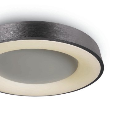 ONE Light Plafo décoratif - plafonnier - Ø 60 x 8,7 cm - 50W LED inclus - anthracite brossé