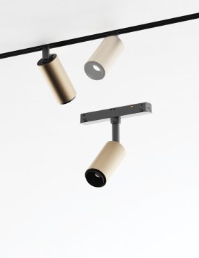 VK Lighting Eiva - système de rail magnétique - spot sur rail - Ø 4,5 x 9 cm - 15W LED inclus - Dimmable DALI - blanc