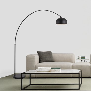 Artdelight Bogota - lampadaire - Ø 45 x 250 x 220 cm - noir