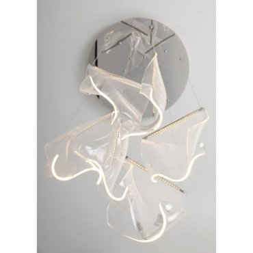 Maxlight Silk - lampe suspendue - Ø 55 x 180 cm - 15W LED dimmable inclus - chrome