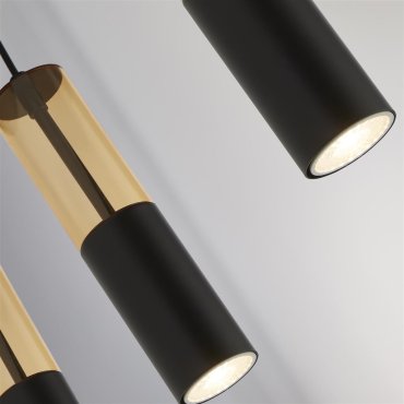 Searchlight Merrygold - lampe suspendue - 94 x 120 cm - noir et ambre