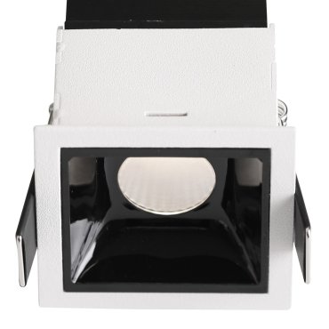 Nova Luce Sorel - spot à encastrer - 62 x 62 mm, 58 x 57 mm encastré - 7W LED inclus - blanc et noir