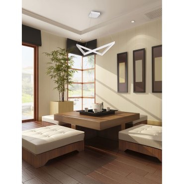 Maxlight Origami - lampe suspendue - 55 x 52 x 150 cm - 40W LED inclus - blanc