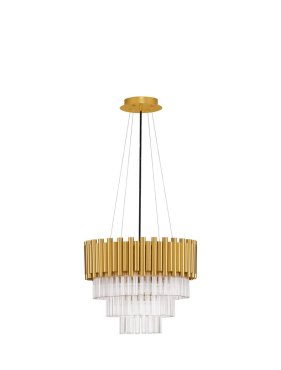 Nova Luce Magnolia - suspension - Ø 40 x 120 cm - or