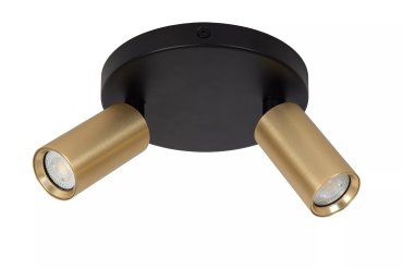 Lucide Ritmo - spot en saillie 2L - Ø 15 x 11,1 cm - noir avec or