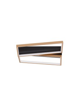 Nova Luce Elize - plafonnier - 43,2 x 35 x 8 cm - 28W LED dimmable inclus - noir et or