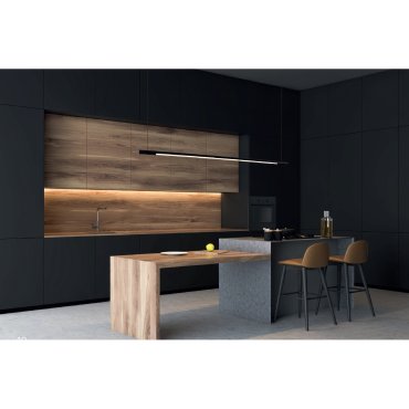 Maxlight Organic - lampe suspendue - 150 x 3 x 140 cm - 26W LED inclus - noir