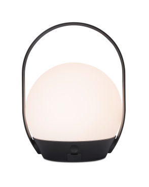Lutec Cardi - lampe de table - éclairage intelligent - Lutec Connect - 17,3 x 22,3 x 16 cm - 3,3W LED inclus - IP54 - fonction dimming et couleur de lumière réglable via l'app - noir