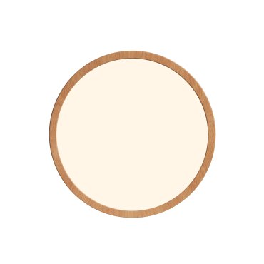Nordlux Oja - plafonnier - Ø 29,4 x 2,3 cm - 17W LED dimmable inclus (2700K) - IP54 - feuille de bois