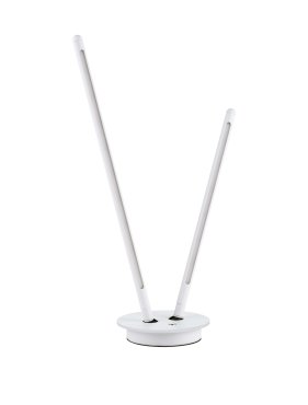 Nova Luce Intec - lampe de table - Ø 15 x 50 cm - 8W dimmable LED inclus - blanc sablé