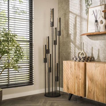 Vico Tube - lampadaire - 186 cm - noir