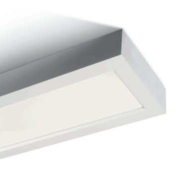 ONE Light LED Die Cast Panel - plafonnier - 120 x 14,5 x 5 cm - 40W LED inclus - IP40 - blanc - couleur de lumière blanc chaud