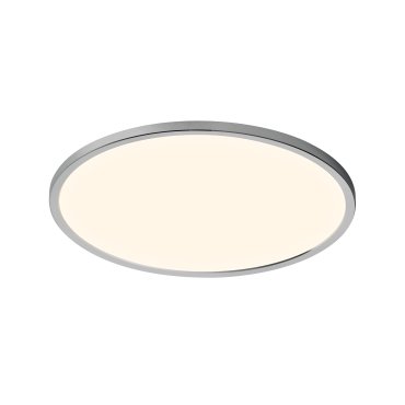 Nordlux Oja - plafonnier de salle de bains - Ø 43 x 2,5 cm - 3 niveaux Moodmaker Fonction SceneSelect (3000K-4000K) - 19W LED inclus - IP54 - chrome