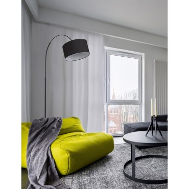Nova Luce Sama - lampadaire - 90 x 180 cm - noir