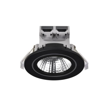 Nordlux Alec 1-Kit - spot encastré - Ø 95 mm, Ø 80 mm encastré - gradateur 3 niveaux - 6,1W LED inclus - IP44 - noir