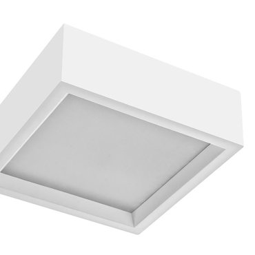 Nova Luce Belina - plafonnier - 25 x 25 x 8,5 cm - plâtre blanc