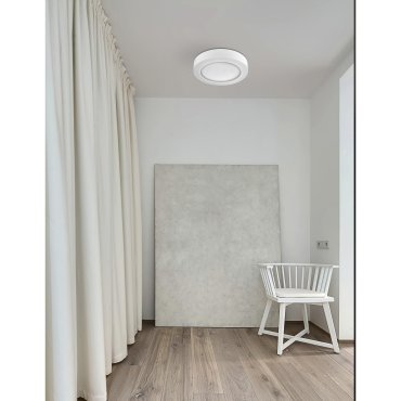 Nova Luce Bona - plafonnier - Ø 51 x 7 cm - plâtre blanc