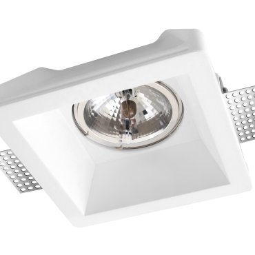 Nova Luce Vitale - spot encastré - 200 x 200 mm, 205 x 205 mm format encastré - plâtre blanc