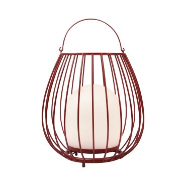 Nordlux Jim To-Go - lampe de table rechargeable pour extérieur - Ø 28 x 30,3 cm - 3W LED inclus - IP54 - rouge