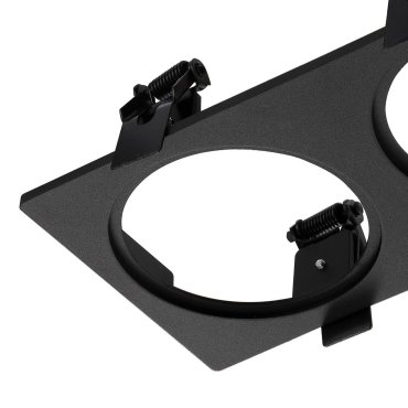 Nova Luce Cid - cadre - 195 x 100 mm, 183 x 93 mm encastrable - noir