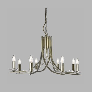 Searchlight Ascona - lustre - Ø 75 x 145 cm - laiton antique