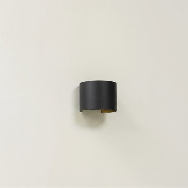 Artdelight Gyro - applique murale - 9,7 x 13 x 11,2 cm - noir avec or