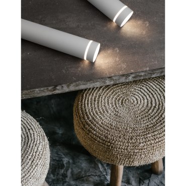 Nova Luce Esca - lampe suspendue - Ø 6 x 150 cm - blanc sable