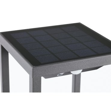 Faro Saura - poteau de jardin solaire avec détecteur de mouvement - 14 x 11,5 x 50 cm - 2W LED inclus - IP54 - gris foncé
