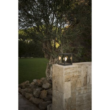 Faro Nala - lampe socle - 20 x 18 x 22 cm - IP54 - gris foncé