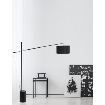 Nova Luce Traccia - lampadaire - 165 cm - noir
