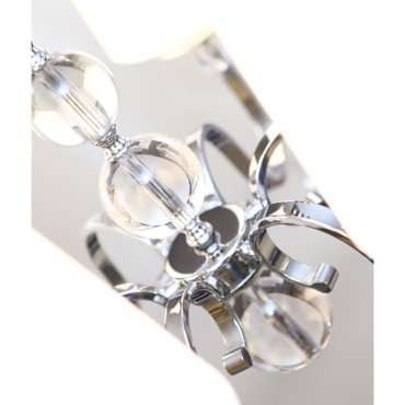 Maxlight Charlotte - lustre - Ø 70 x 130 cm - chrome et blanc