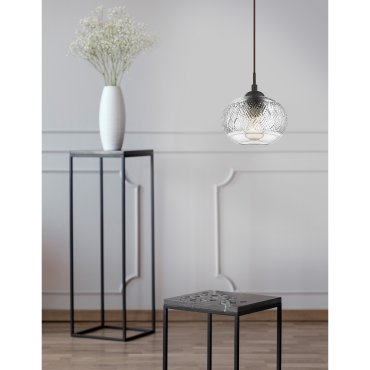 Nova Luce Devon - lampe suspendue - Ø 18 x 120 cm - transparent