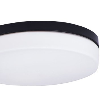 Maxlight Oda - plafonnier - Ø 40 x 9 cm - IP44 - blanc et noir