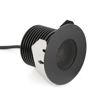 Faro Grund - spot rond pour l'extérieur - Ø 92 mm, Ø 68 mm à encastrer - 13W LED inclus - IP67 - noir