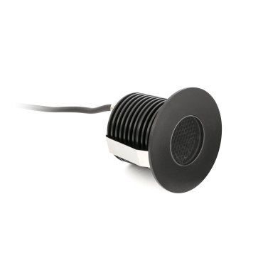 Faro Grund - spot rond pour l'extérieur - Ø 80 mm, Ø 60 mm à encastrer - 7W LED inclus - IP67 - noir - couleur de lumière blanc chaud (3000K)