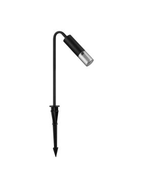 Nova Luce Aether - lampe de jardin sur pique - 17 x 51 cm - 5W LED inclus - IP65 - anthracite foncé