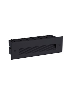 Nova Luce Polka - applique encastrée - 25 x 7,6 x 7,4 cm - 7W LED inclus - IP65 - noir sablé