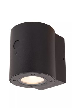 Lucide Perth - Applique d'extérieur avec capteur solaire jour/nuit - 12,6 x 9 x 10,5 cm - 1W dimmable LED inclus - IP54 - noir