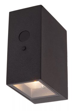 Lucide Bolton - Applique d'extérieur avec capteur solaire jour/nuit - 11,2 x 5,8 x 12 cm - 1W LED inclus dimmable - IP54 - noir