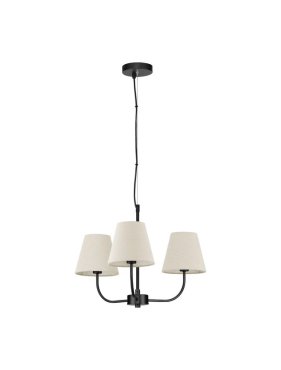 Nova Luce Moist – suspension – Ø 52 x 98 cm – noir et beige