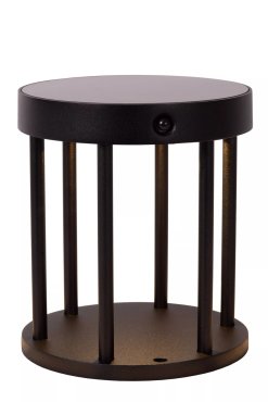 Lucide Jackson - lampe de table avec capteur solaire jour/nuit - Ø 16 x 18 cm - 2W LED dimmable inclus - IP54 - noir