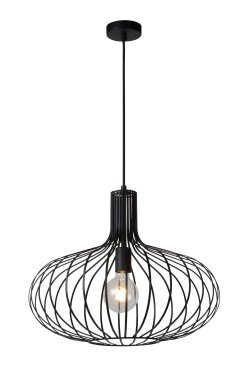 Lucide Manuela - lampe suspendue - Ø 50 x 170 cm - noir