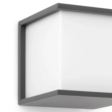 Faro Kubick - applique murale - 16,5 x 16,5 x 16,5 cm - IP44 - gris foncé