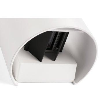 Faro Sunset - applique murale - 14 x 11 x 11,1 cm - 6W LED inclus - IP54 - blanc givré
